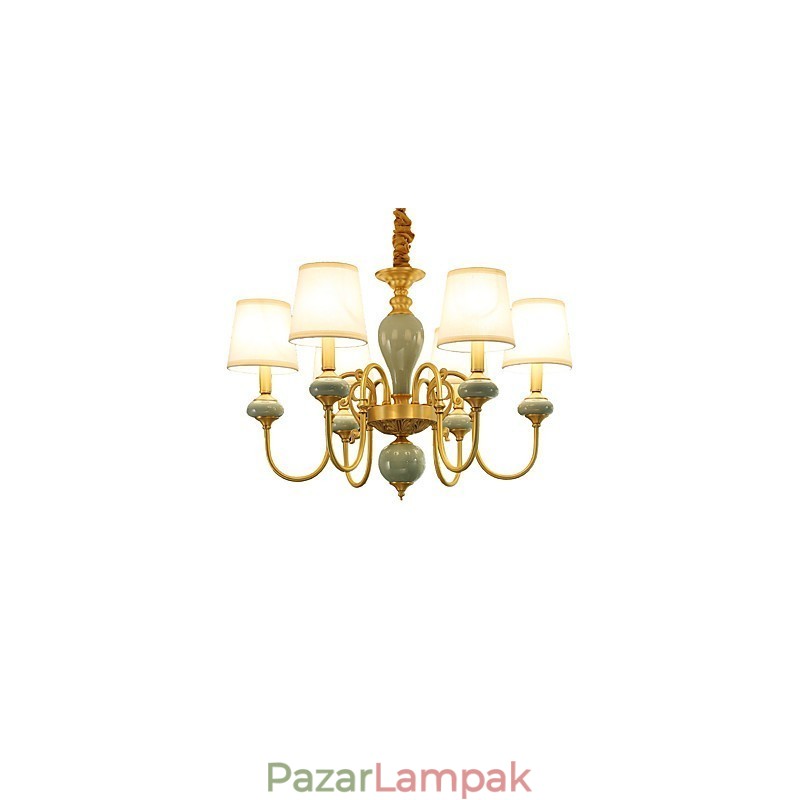 Csillár Traditional Classic Country Brass funkció mini stílusú fém 6 izzókhoz