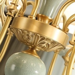 Csillár Traditional Classic Country Brass funkció mini stílusú fém 6 izzókhoz
