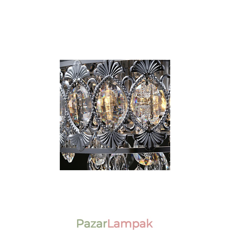 Elegáns modern átlátszó kristálycsillár 4 lámpával