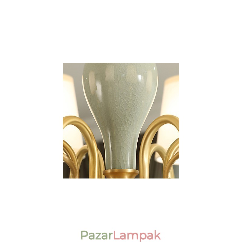 Csillár Traditional Classic Country Brass funkció mini stílusú fém 6 izzókhoz