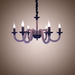 Loft Ipari Wind Vintage Iron Lámpák Üzletek Csillár Kötél Csillár Lámpák