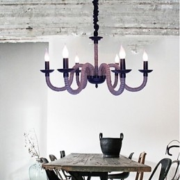 Loft Ipari Wind Vintage Iron Lámpák Üzletek Csillár Kötél Csillár Lámpák