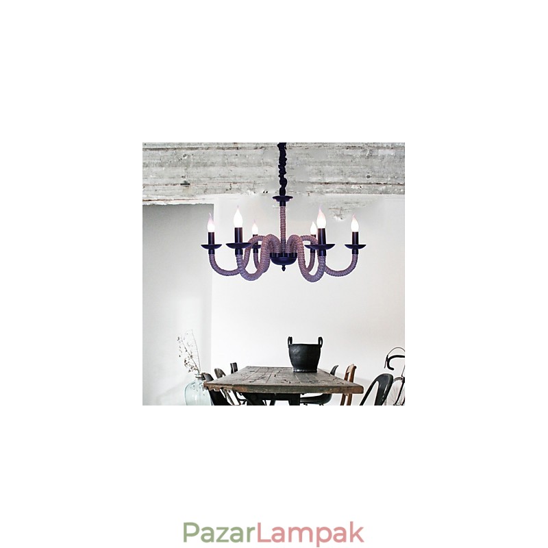 Loft Ipari Wind Vintage Iron Lámpák Üzletek Csillár Kötél Csillár Lámpák