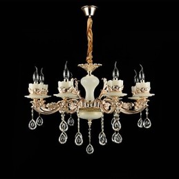 Hagyományos klasszikus cinkötvözet funkció a Crystal Mini Style fém 8 izzós csillárhoz