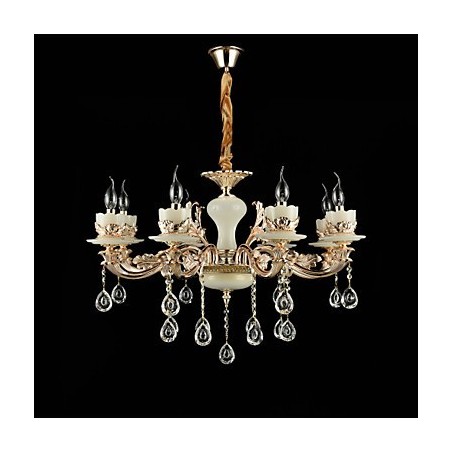 Hagyományos klasszikus cinkötvözet funkció a Crystal Mini Style fém 8 izzós csillárhoz Hagyományos klasszikus cinkötvözet funkció a Crystal Mini Style fém 8 izzós csillárhoz