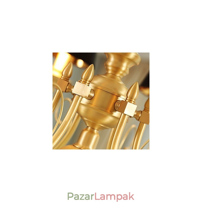 Csillár Traditional Classic Country Brass funkció mini stílusú fém 6 izzókhoz