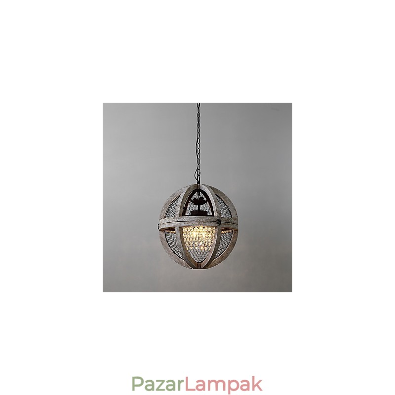 Vintage fém amerikai ipari loft festés színes fa csillár lámpa a beltéri dekoráció függőlámpa