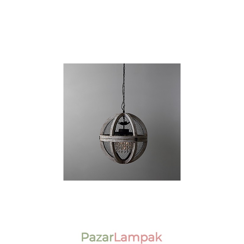 Vintage fém amerikai ipari loft festés színes fa csillár lámpa a beltéri dekoráció függőlámpa