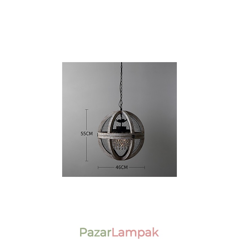 Vintage fém amerikai ipari loft festés színes fa csillár lámpa a beltéri dekoráció függőlámpa
