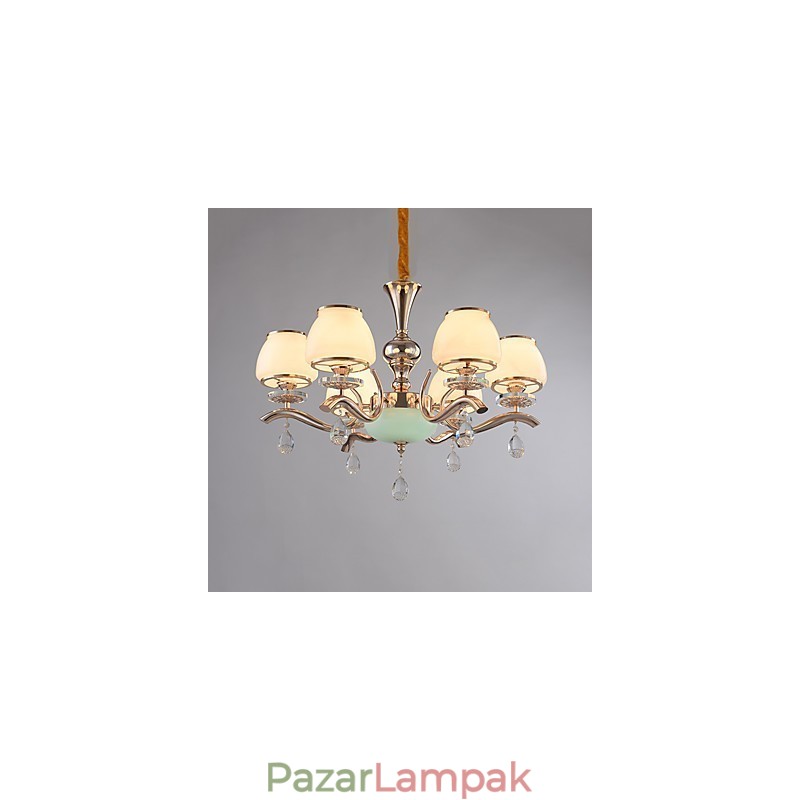 Csillár Modern, kortárs galvanizált funkció a Crystal Metal számára