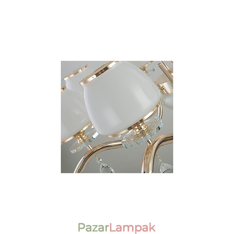 Csillár Modern, kortárs galvanizált funkció a Crystal Metal számára
