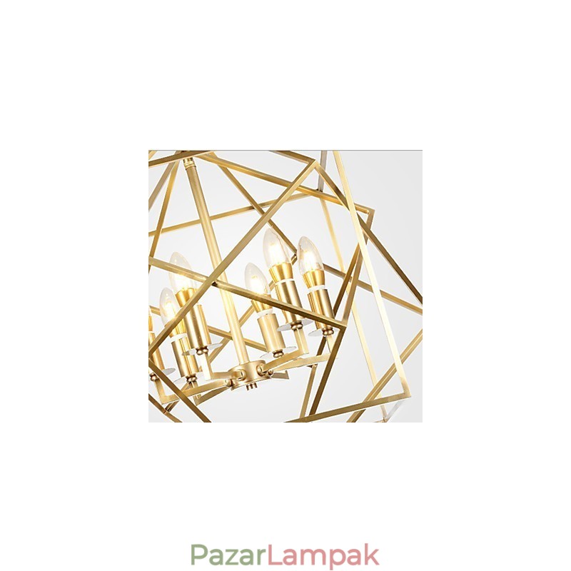 Lámpás sárgaréz funkció tervezőknek Fém csillár