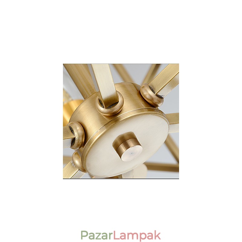 Lámpás sárgaréz funkció tervezőknek Fém csillár