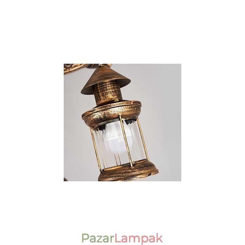 Rusztikus Lodge Vintage Retro Country Globe festési funkció mini stílusú tervezőknek Fém csillár