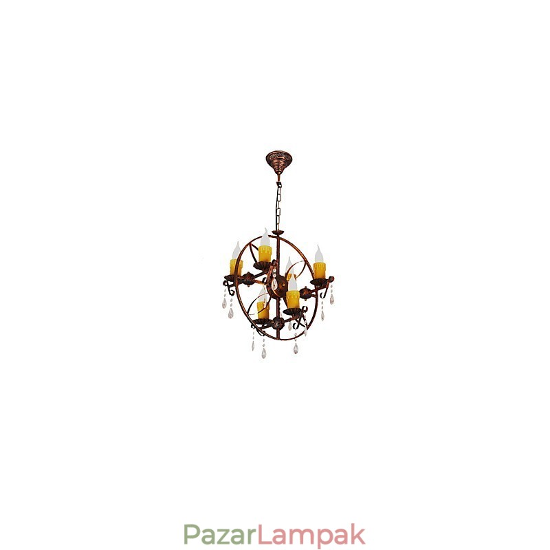Rusztikus Lodge Vintage Retro Country Globe festési funkció mini stílusú tervezőknek Fém csillár