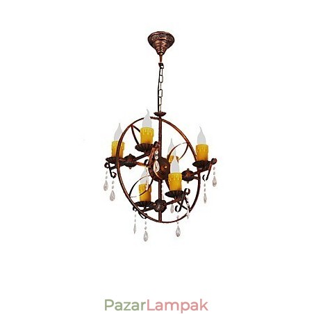 Rusztikus Lodge Vintage Retro Country Globe festési funkció mini stílusú tervezőknek Fém csillár Rusztikus Lodge Vintage Retro Country Globe festési funkció mini stílusú tervezőknek Fém csillár