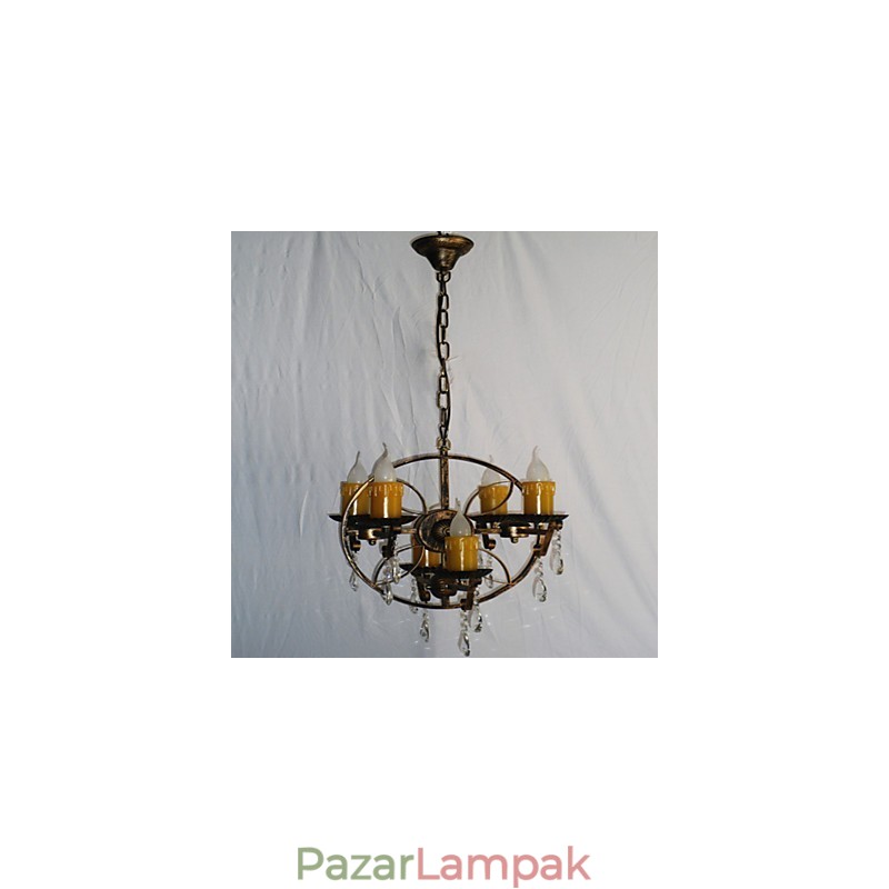 Rusztikus Lodge Vintage Retro Country Globe festési funkció mini stílusú tervezőknek Fém csillár