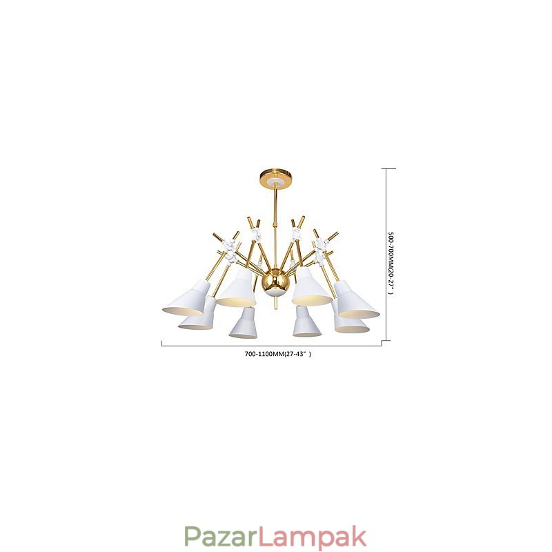 Személyre szabott, állítható irányú Art csillár lámpa csillár N