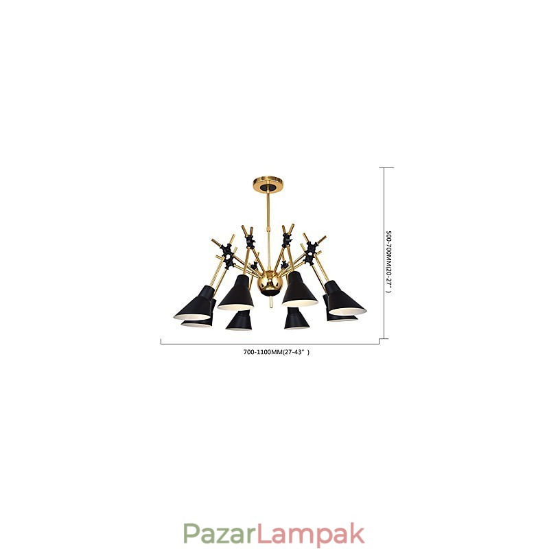 Személyre szabott, állítható irányú Art csillár lámpa csillár N