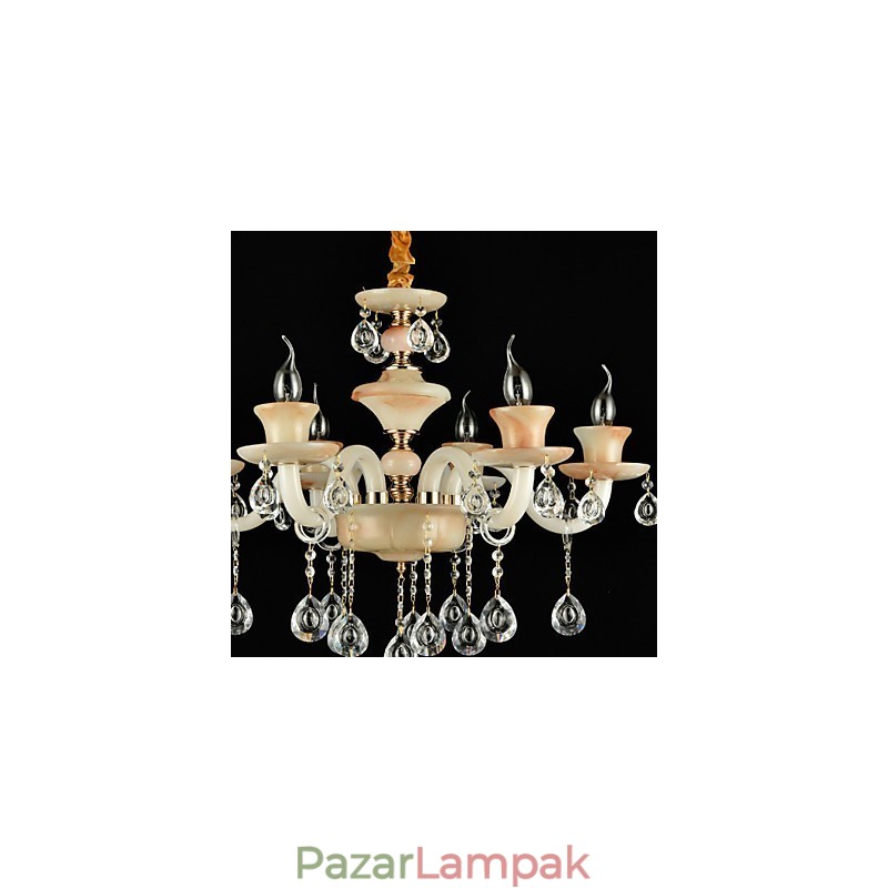 Hagyományos klasszikus galvanizált funkció a Crystal Mini stílusú fémcsillárhoz