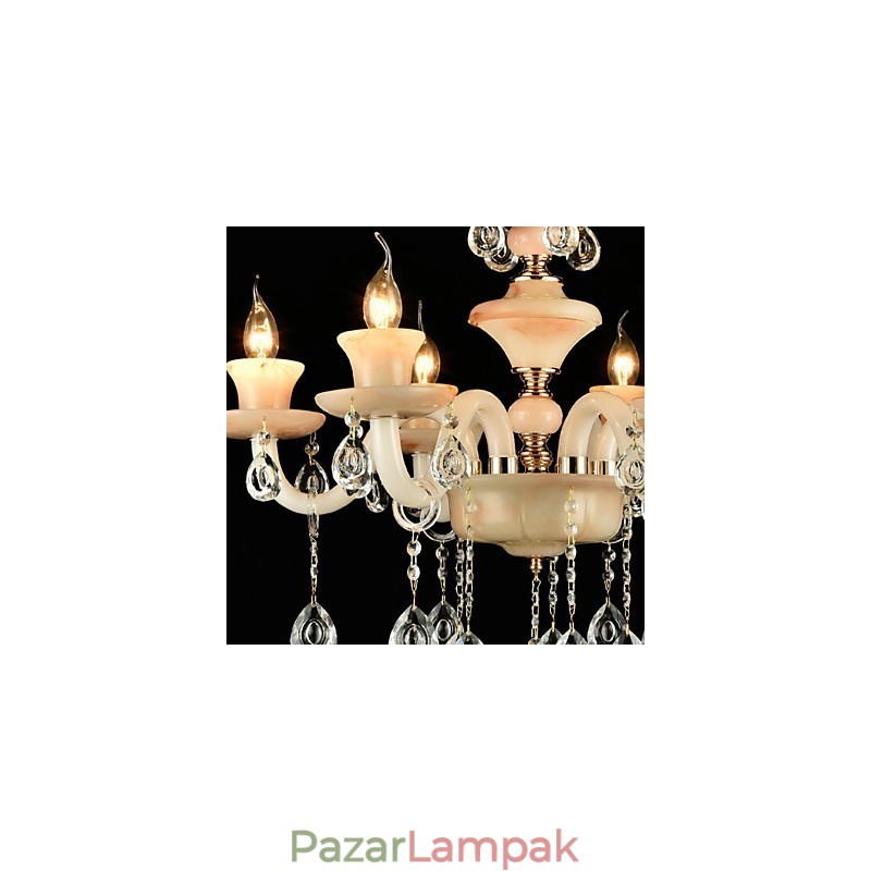Hagyományos klasszikus galvanizált funkció a Crystal Mini stílusú fémcsillárhoz