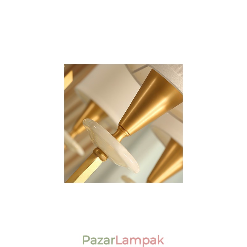 Tiszta sárgaréz csillár Jade dekoratív csillár