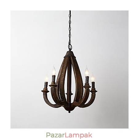 Vintage festés funkció Mini stílusú fa bambusz csillár lámpa a díszítő függőlámpa Vintage festés funkció Mini stílusú fa bambusz csillár lámpa a díszítő függőlámpa