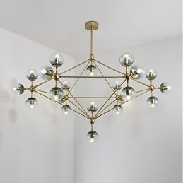Twenty_one Light posztmodern európai stílusú Modo fém üveg függőlámpa az előcsarnok díszítése ipari csillár lámpa