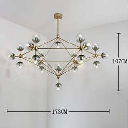 Twenty_one Light posztmodern európai stílusú Modo fém üveg függőlámpa az előcsarnok díszítése ipari csillár lámpa