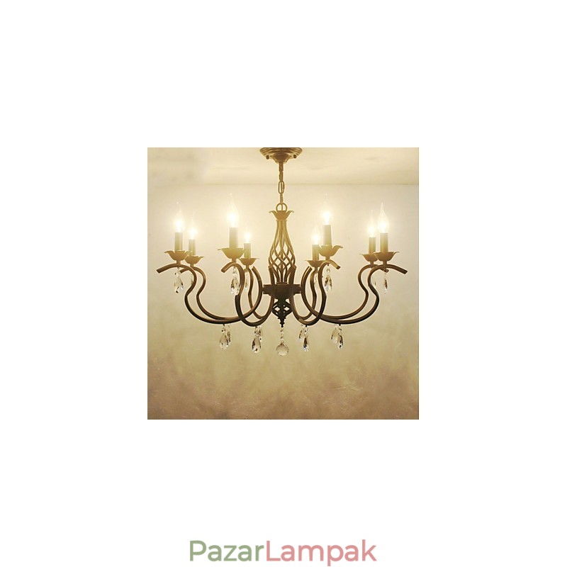 Európai stílusú kristálycsillár étkezőlámpák Egyszerű kreatív gyertyák Lámpák és lámpák Újdonság Lightig