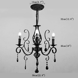 Crystal Lamp 3 Light Modern egyszerű újdonság világítás