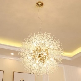 Firework Globe Dandelion Chrome jellemző kristály fém csillár