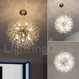 Firework Globe Dandelion Chrome jellemző kristály fém csillár