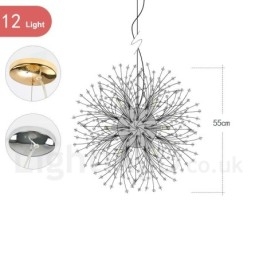 Firework Globe Dandelion Chrome jellemző kristály fém csillár