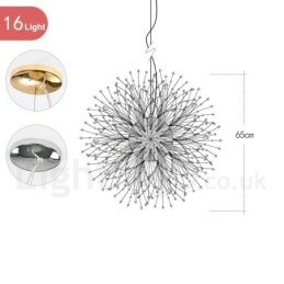 Firework Globe Dandelion Chrome jellemző kristály fém csillár