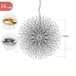 Firework Globe Dandelion Chrome jellemző kristály fém csillár