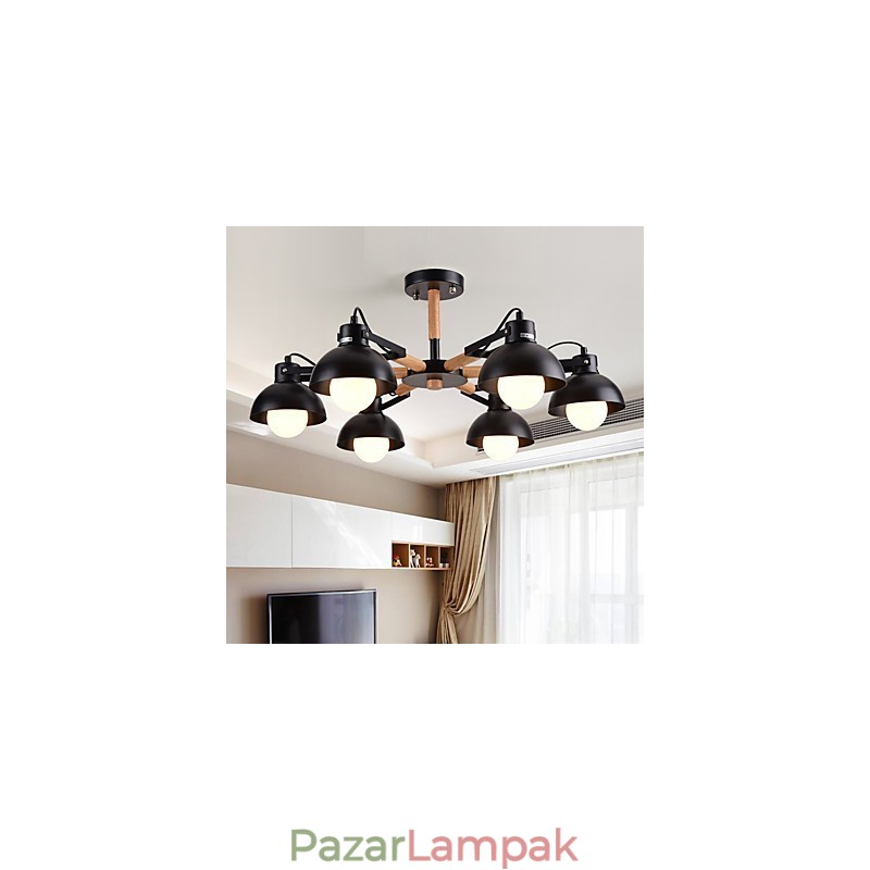 Hagyományos klasszikus rusztikus Lodge vintage retro festés mini stílusú fémcsillárhoz