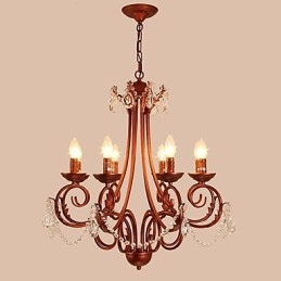 8 fényű csillár Modern, kortárs, hagyományos páholy Vintage retro country festmény kristálymetálhoz