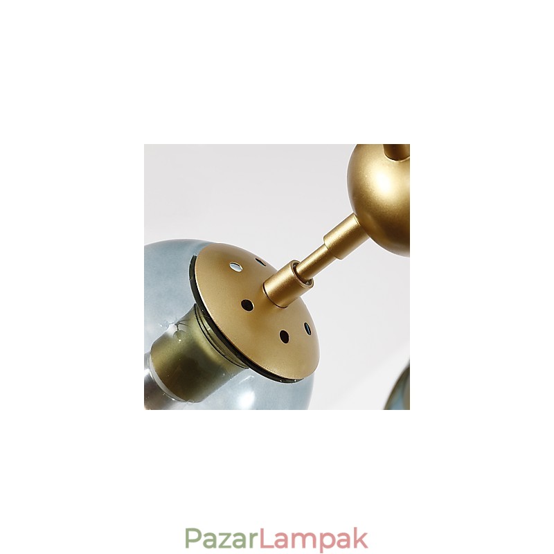 Tíz fényű, posztmodern európai stílusú Modo fém üveg függőlámpa az előtérben Ipari csillár lámpa