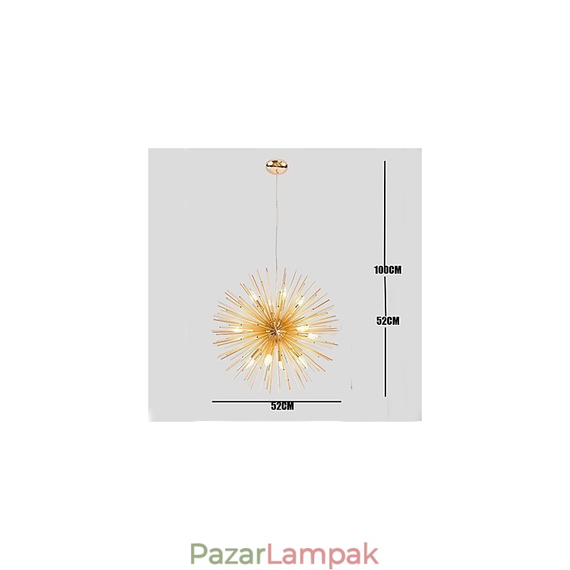 Retro Imitation Copper Creative line 10 Lights