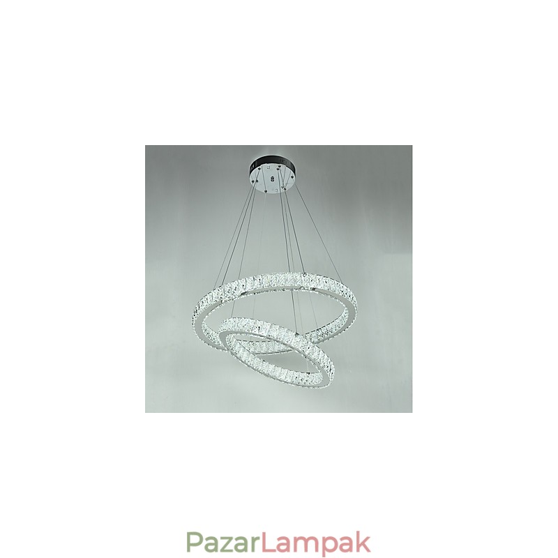 Beltéri kristálycsillár modern függesztékes mennyezeti lámpa szabályozható világító lámpa távirányítóval