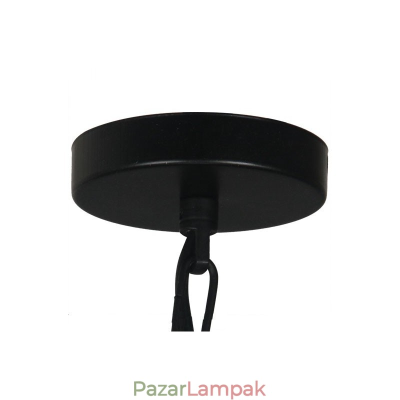 Vintage fém függőlámpa üveg ernyővel