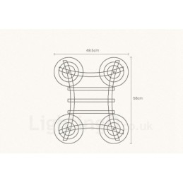 4 Világos fa rusztikus Lodge függőlámpa üvegernyővel