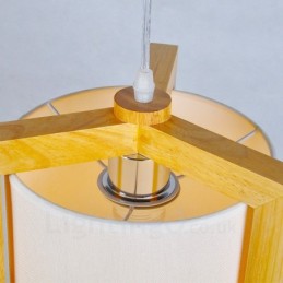 1 Világos fa Modern kortárs skandináv stílusú függeszték szövet ernyővel