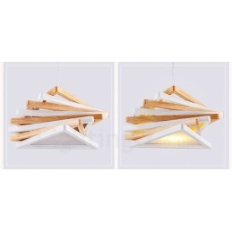 1 Light Wood Modern, kortárs függőlámpa fa ernyővel