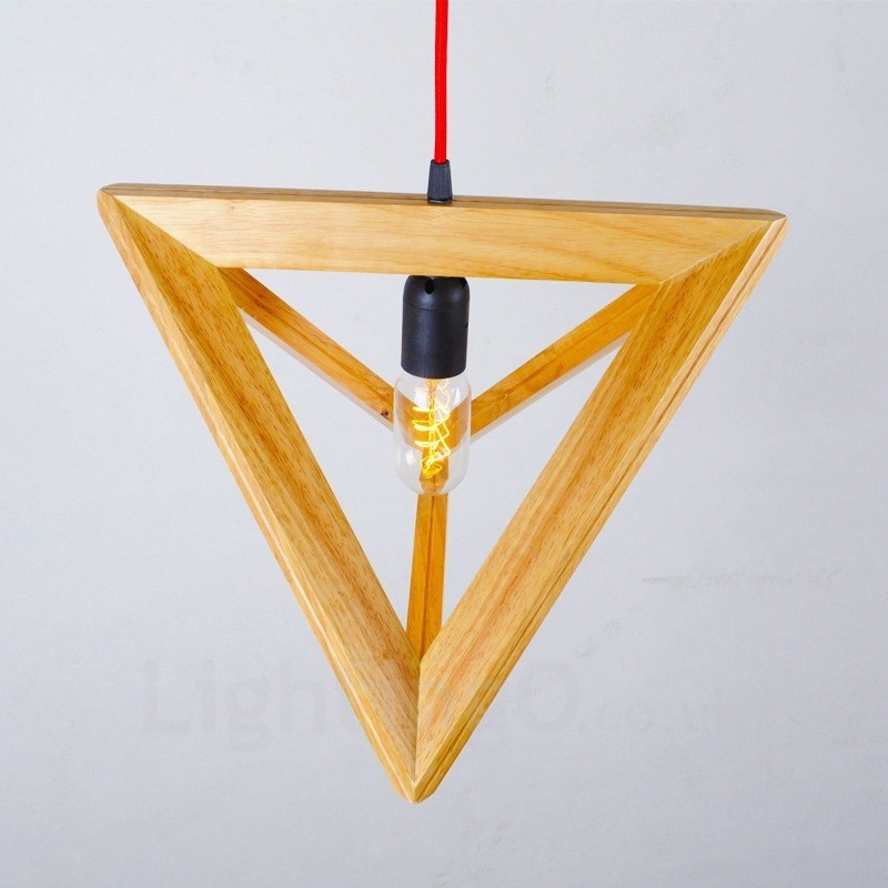 1 Light Wood Modern, kortárs függőlámpa fa ernyővel