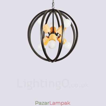6 Light Iron Retro Vintage függőlámpa vasernyővel 6 Light Iron Retro Vintage függőlámpa vasernyővel