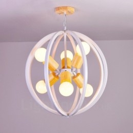 6 Light Iron Retro Vintage függőlámpa vasernyővel