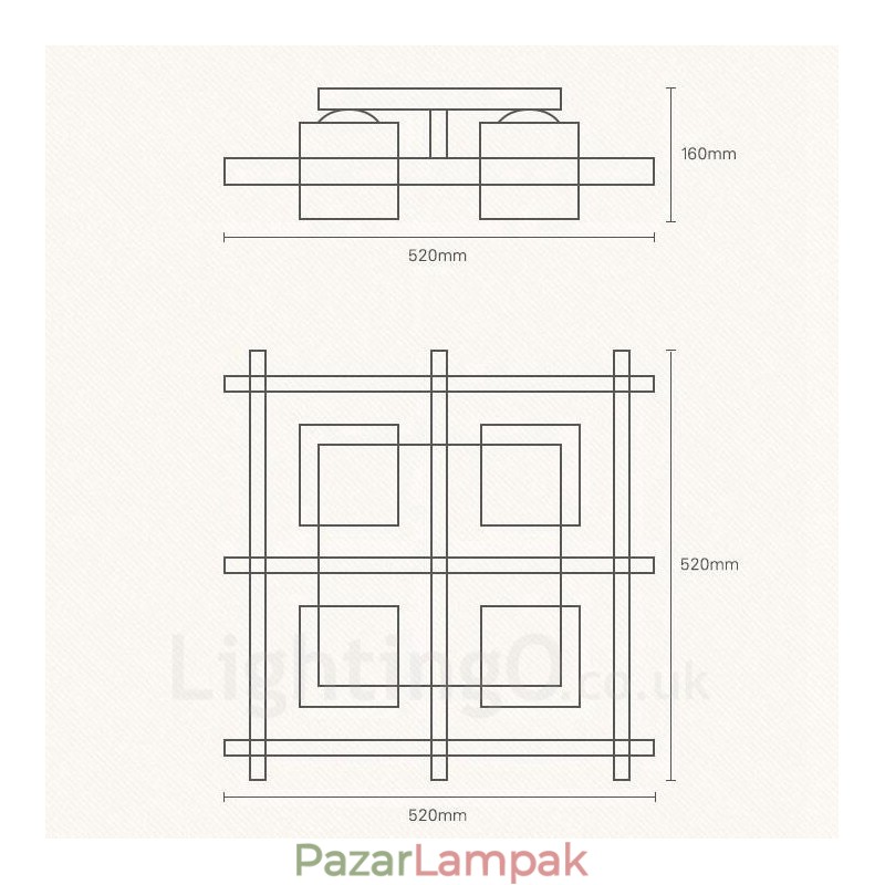 4 könnyű, modern, modern, skandináv stílusú, süllyesztett mennyezeti lámpa üvegernyővel