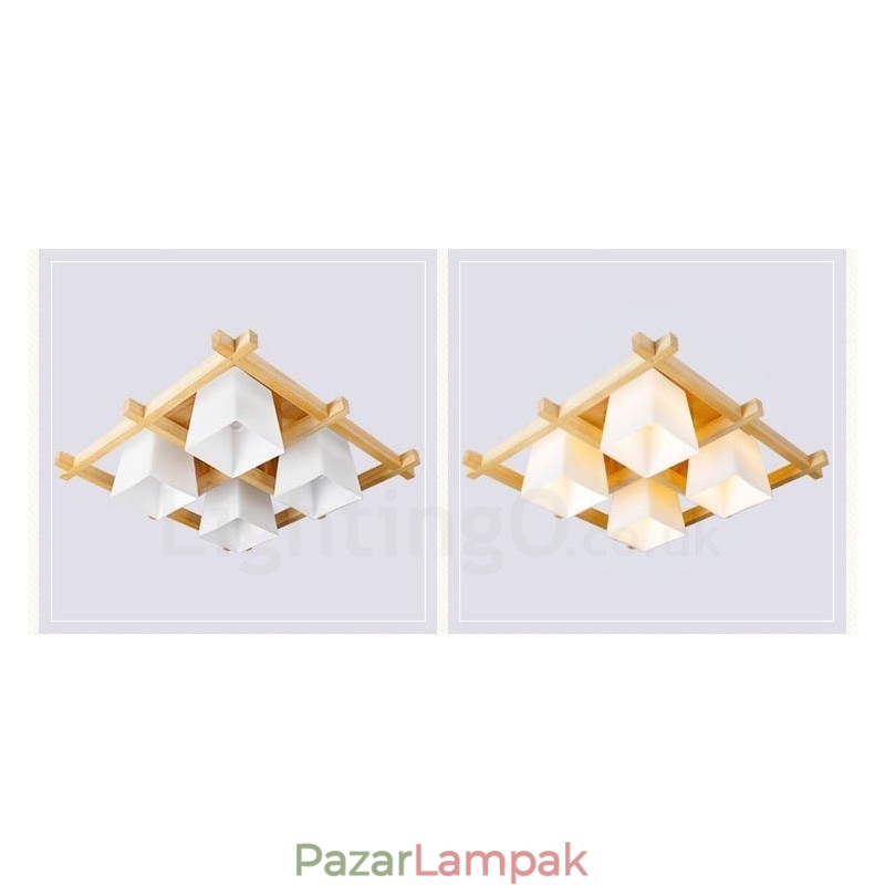 4 könnyű, modern, süllyesztett mennyezeti lámpa üvegernyővel
